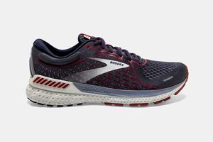 Brooks Adrenaline GTS 21 Men's Running Shoes Navy / Grey / Red | 528HZKSXT