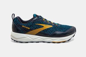 Brooks Divide Men's Running Shoes Blue / Navy / Gold | 318HPQBWS