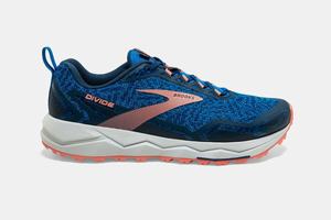 Brooks Divide Women's Running Shoes Blue / Flower / Grey | 301BKIRQG