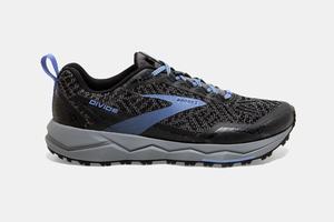 Brooks Divide Women's Running Shoes Grey / Black / Flower Blue | 125GYCEAT