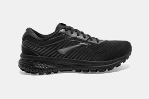 Brooks Ghost 12 Men's Walking Shoes Black / Grey | 685BIGOVX