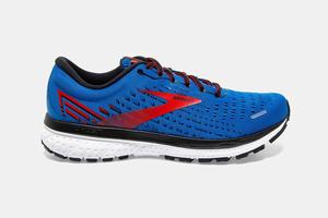 Brooks Ghost 13 Men's Running Shoes Blue / Red / White | 529NGHYJO