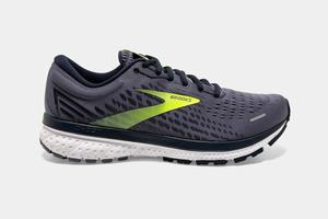 Brooks Ghost 13 Men's Running Shoes Grey / Navy | 542PKHQRZ