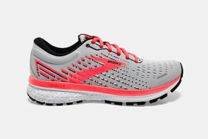 Brooks Ghost 13 Women's Running Shoes Grey / Coral / White | 506YVPXDN