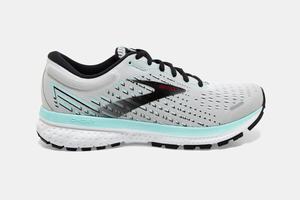 Brooks Ghost 13 Women's Running Shoes Grey / Light Turquoise / Black | 528KXZNQS