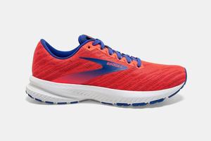 Brooks Launch 7 Men's Running Shoes Coral / Claret / Blue | 531FXGYHI