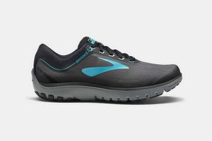 Brooks PureFlow 7 Women's Running Shoes Grey / Black / Green | 624XMPGDU