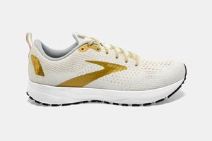 Brooks Revel 4 Women's Running Shoes White / Gold | 596MTNRXI