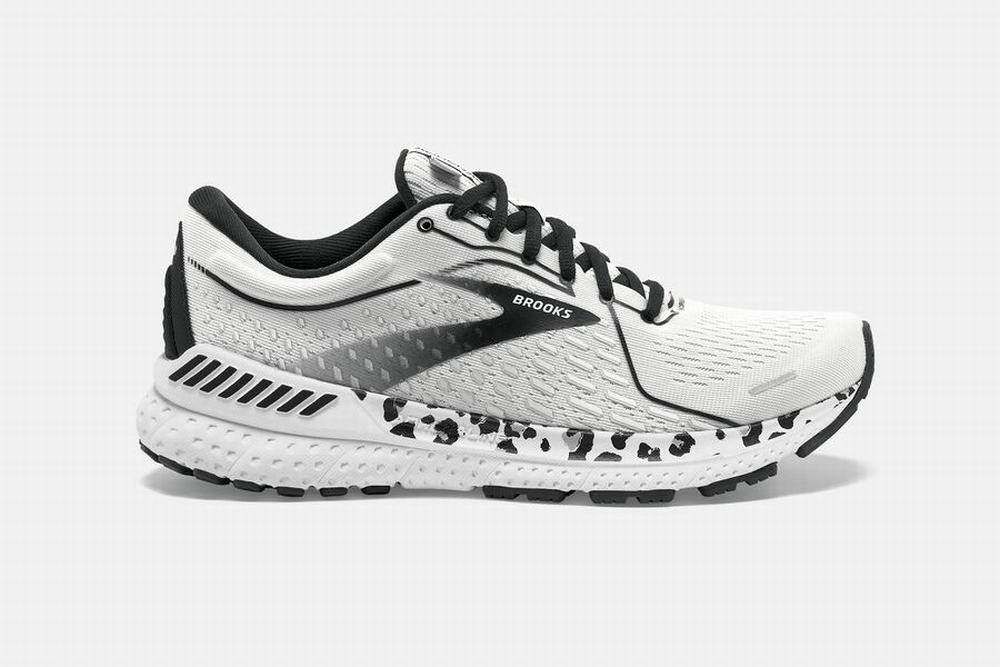 Brooks Adrenaline GTS 21 Women's Running Shoes White / Black | 975WYCJGH